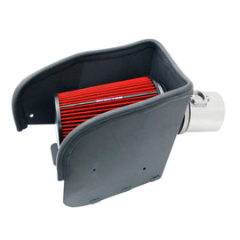 Spectre 08-10 Ford SD V8-6.4L DSL Air Intake Kit - Polished w/Red Filter 9972