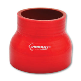 Vibrant 4 Ply Reinforced Silicone Transition Connector - 2.25in I.D. x 2.75in I.D. x 3in long (RED) 2769R