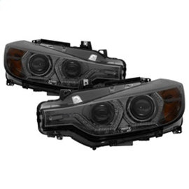 Spyder 12-14 BMW F30 3 Series 4DR Projector Headlights - LED DRL - Smoke (PRO-YD-BMWF3012-DRL-SM) 5084361