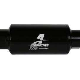 Aeromotive In-Line Filter 10AN 10 Micron Microglass Element Bright-Dip Black 2in OD 12350