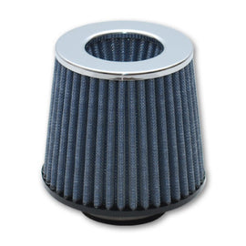 Vibrant Open Funnel Perf Air Filter (5in Cone O.D. x 5in Tall x 2.5in inlet I.D.) Chrome Filter Cap 1921C