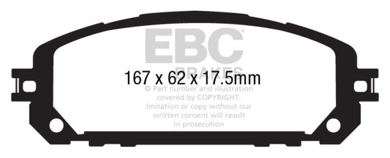 EBC 13+ Jeep Cherokee 3.2 Yellowstuff Front Brake Pads DP43030R