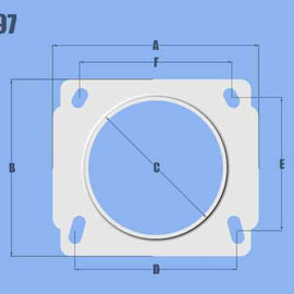 Vibrant MAF Sensor Adapter Plate for Nissan applications use w/ 3in Inlet I.D. filters only 1997