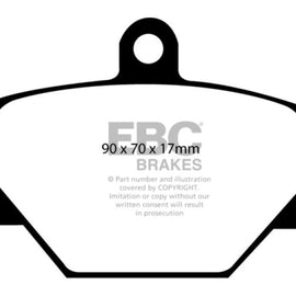 EBC Green Stuff Front Brake Pads for 08+ Smart Fortwo 1.0L - DP21287 DP21287