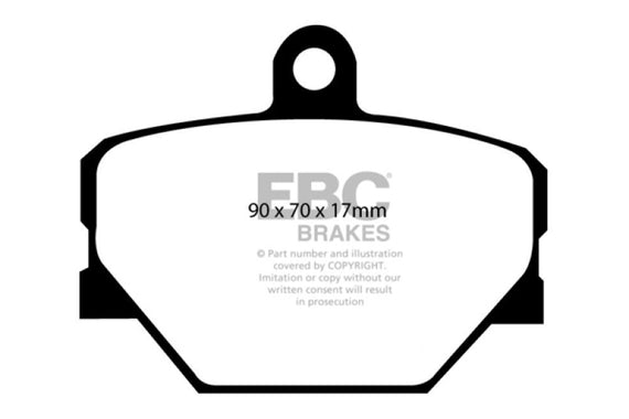 EBC Brakes DP31287C EBC Redstuff Ceramic Low Dust Brake Pads Fits 08-15 Fortwo DP31287C