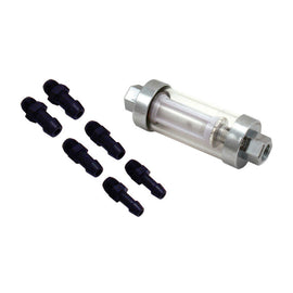 Spectre Premium Clearview Fuel Filter (Incl. 1/4in. / 5/16in. / 3/8in. Barb Fittings) 6932