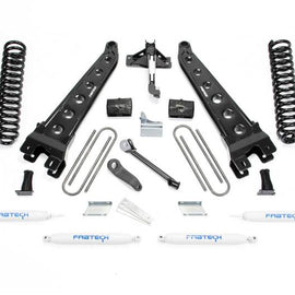 Fabtech 08-16 Ford F250 4WD w/o Factory Overload 8in Rad Arm Sys w/Coils & Perf Shks K2123