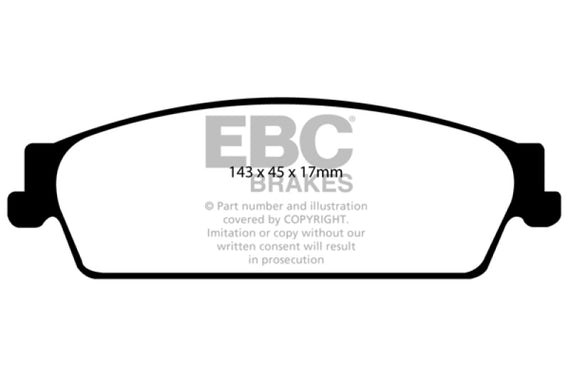 For Chevy Silverado 1500 07-13 EBC UD1194 Ultimax2 Replacement Rear Brake Pads UD1194