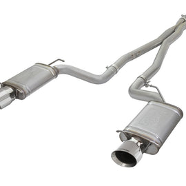 aFe Mach Force-Xp 3in CB Stainless Steel Dual Exhaust System w/Polished Tips 09-15 Cadillac CTS-V 49-34063-P