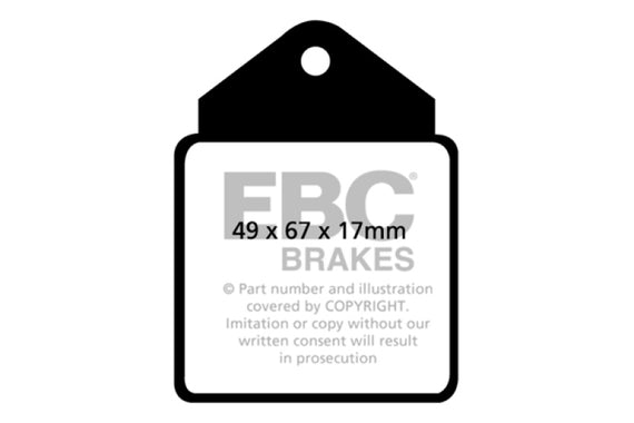 EBC 64-66 Alfa Romeo Guilia 1.3 Greenstuff Front Brake Pads DP2710