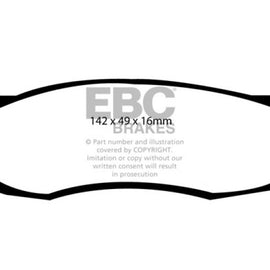 EBC Brakes DP61633 EBC 6000 Series Greenstuff Truck/SUV Brakes Disc Pads DP61633