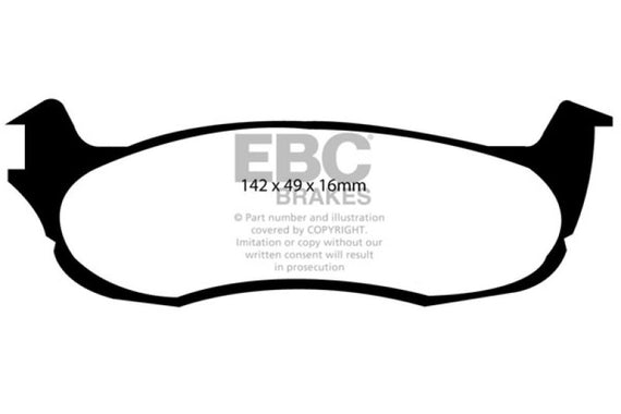 EBC Brakes DP61633 EBC 6000 Series Greenstuff Truck/SUV Brakes Disc Pads DP61633