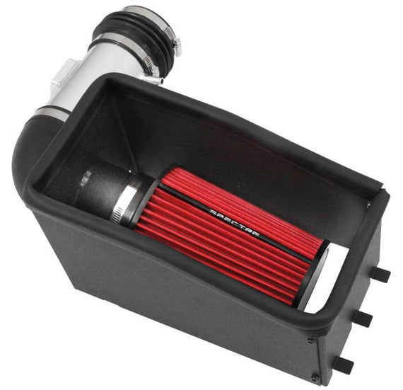 Spectre 11-14 Ford Edge V6-3.5/3.7L F/I Air Intake Kit - Polished w/Red Filter 9019