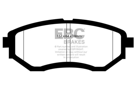 EBC for 05-17 Subaru Legacy Ultimax2 Replacement Front Brake Pads - ebcUD1078 UD1078