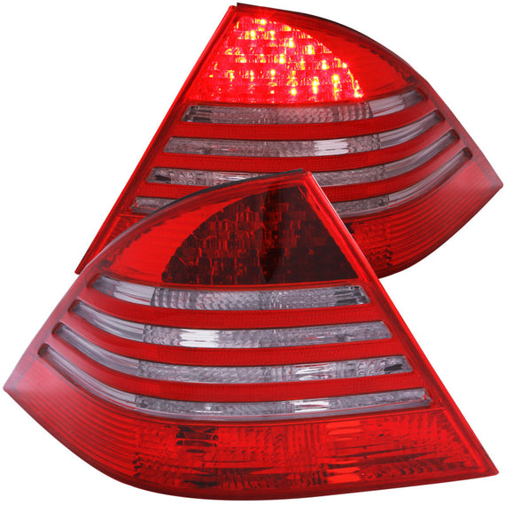 ANZO 2000-2005 Mercedes Benz S Class W220 LED Taillights Red/Smoke 321122