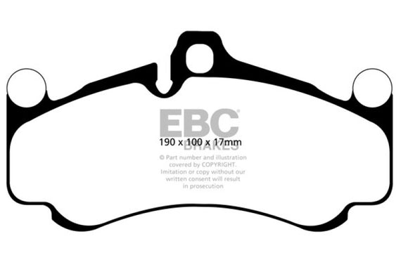 EBC 10-12 Porsche 911 (997) (Cast Iron Rotor only) 3.8 GT3 Redstuff Front Brake Pads DP32094C