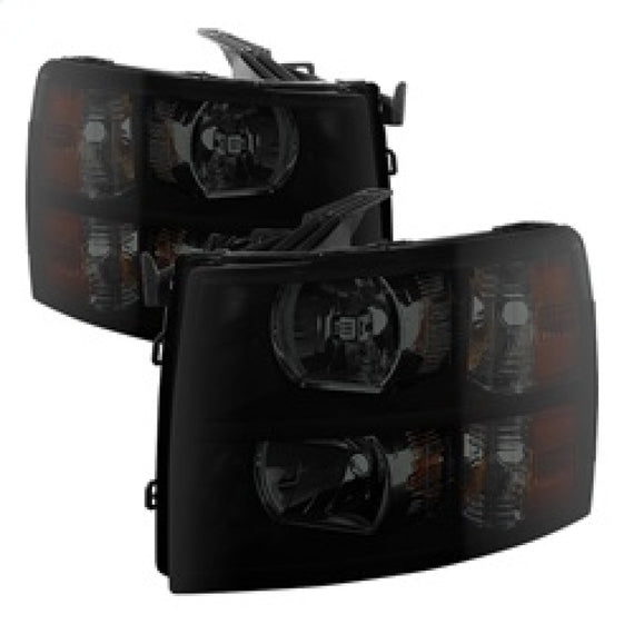 xTune Chevy Silverado 07-13 Crystal Headlights Black Smoked HD-JH-CS07-AM-BSM 9030260