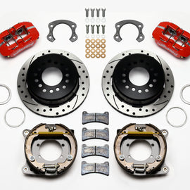 Wilwood Dynapro Low-Profile 11.00in P-Brake Kit Drill-Red Ford 8.8 Special w/2.50in Offset-5 Lug 140-13724-DR