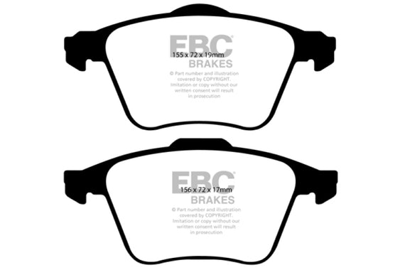 EBC 08-10 Volvo S60 2.5 Turbo T5 Ultimax2 Front Brake Pads UD979