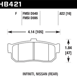 Hawk HPS Disc Brake Pads - HB421F.622 HB421F.622