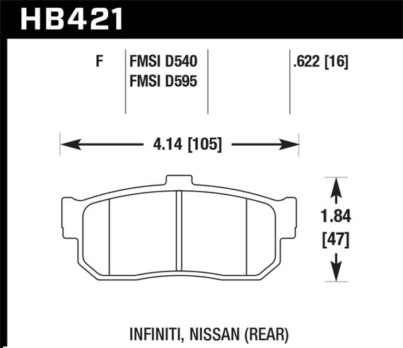 Hawk HPS Disc Brake Pads - HB421F.622 HB421F.622