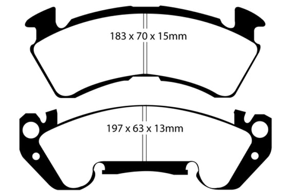 EBC 92-96 Chevrolet Caprice 4.3 Police Ultimax2 Front Brake Pads UD614