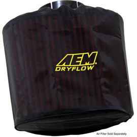 AEM Air Filter Wrap Black 7 1/2 inch Base 7 inch Top 9 inch Tall 1-4004 Jan-04