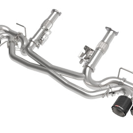 aFe MACH Force-Xp 3in to 2-1/2in 304SS Cat-Back (No Muff.) 2020 Chevy Corvette (C8) 6.2L - Black Tip 49-34127NM-B