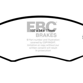 EBC DP4792R YELLOWSTUFF ULTIMATE RACE BRAKE PADS - FRONT DP4792R