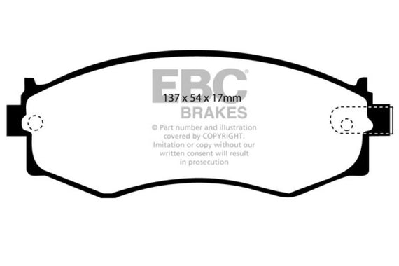 EBC DP4792R YELLOWSTUFF ULTIMATE RACE BRAKE PADS - FRONT DP4792R