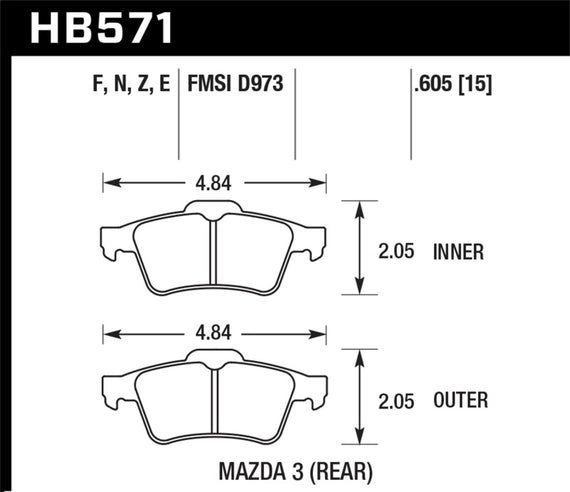 Hawk Performance HB571F.605 HPS HB571F.605