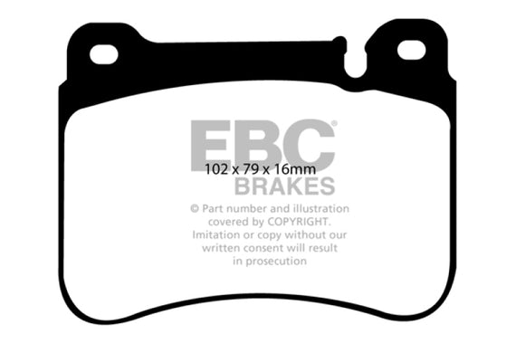 EBC 05-07 Mercedes-Benz C230 (W203) 2.5 Sport Sedan Yellowstuff Front Brake Pads DP41590R