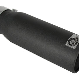 aFe MACHForce XP Exhausts Tips SS-304 EXH Tip 3in x 4Out x 12L Bolt-On (blk) 49-92043-B