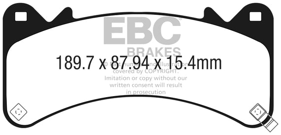 EBC 2015+ Chevrolet Tahoe 2WD (6 Piston Brembo) Orangestuff Front Brake Pads DP93067