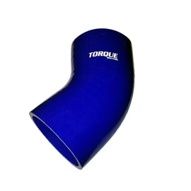 Torque Solution 45 Degree Silicone Elbow: 4 inch Blue Universal TS-CPLR-45D4BL