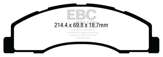 EBC 08+ Ford Econoline E150 4.6 Yellowstuff Front Brake Pads DP43004R