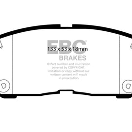 EBC 92-01 Toyota Camry 2.2 Redstuff Front Brake Pads DP3964C