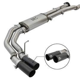AFE 2017-2020 FORD SVT RAPTOR CATBACK EXHAUST SYSTEM DUAL SIDE EXIT REBEL BLACK 49-43091-B