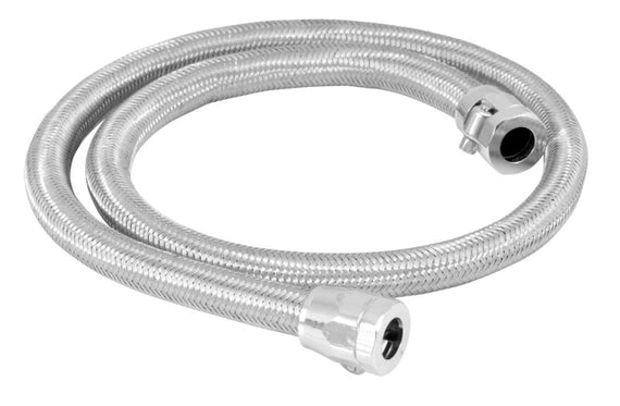 Spectre Stainless Steel Flex Fuel Line 3/8in. ID - 3ft. w/Chrome Clamps 29498
