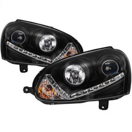 Spyder Volkswagen GTI 06-09/Jetta 06-09 Halogen Model Only - DRL Black PRO-YD-VG06-DRL-BK 5017505