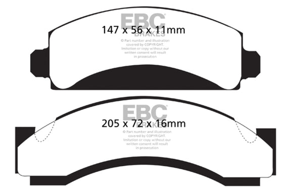 EBC 74-80 Chevrolet C30 (JB8) Greenstuff Front Brake Pads DP61241