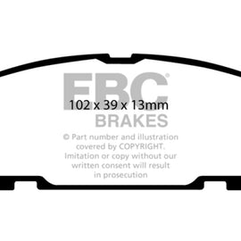 EBC 01-03 Mazda Miata MX5 1.8 (Sports Suspension) Redstuff Rear Brake Pads DP31453C