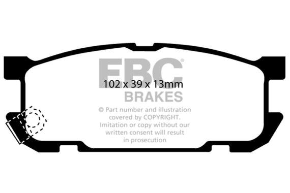 EBC 01-03 Mazda Miata MX5 1.8 (Sports Suspension) Redstuff Rear Brake Pads DP31453C