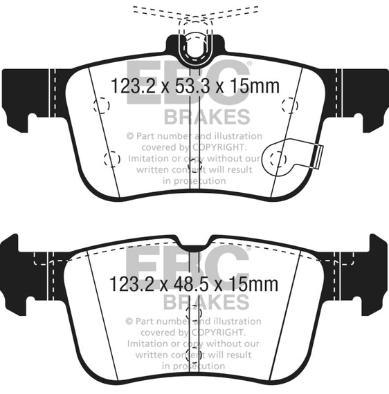 EBC 2013+ Lincoln MKZ 2.0L Hybrid Ultimax2 Rear Brake Pads UD1834