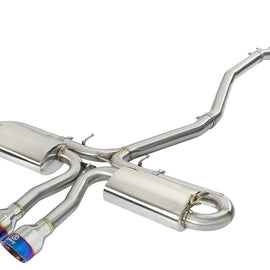 aFe Takeda 3in 304 SS Cat-Back Exhaust System w/ Blue Tips 2017+ Honda Civic Si 4Dr I4 1.5L (t) 49-36621-L