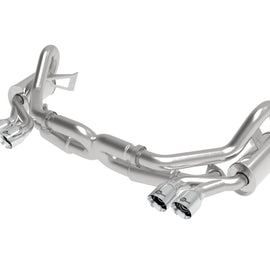 aFe MACHForce XP 12-16 Porsche 911 Carrera H6-3.8L SS-304 Cat-Back Exhaust w/ Polished Quad Tips 49-36406-1P