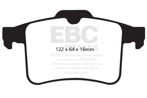 EBC Yellow Stuff Rear Brake Pads for 10-15 Jaguar XF Supercharged 5.0 DP42059R