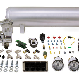 Air Lift 4-Way Manual Control System 100% Duty 1/4in Line 4 Gal. Tank. 27666