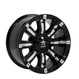 RBP 94R 18x9.0 6x135/139.7 BP / 5 BS 0mm Offset 87mm CB (Hub Centric) Black w/Chrome Inserts Wheel 94R-1890-70-00BP