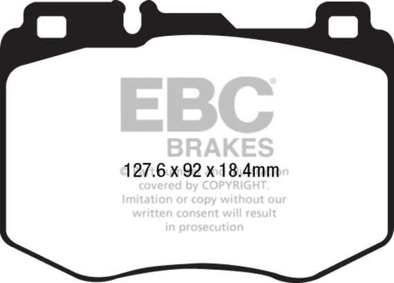 EBC Yellow Stuff Front Brake Pads for 15-16 Mercedes C400 W205 3.0 4matic DP42210R
